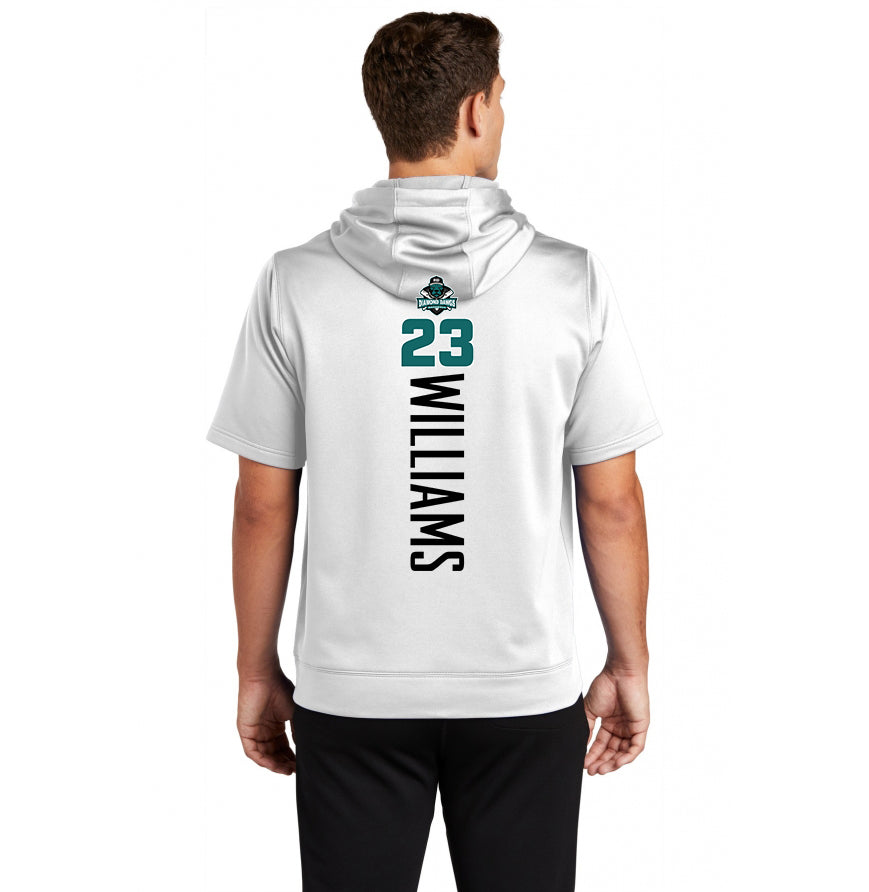 Sport-Tek Sport-Wick Fleece Short Sleeve Hooded Pullover ST251 - Diamond Dawgs Baseball