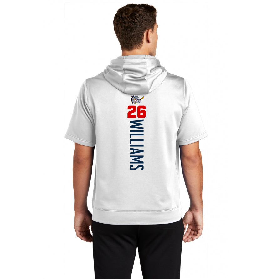 Sport-Tek Sport-Wick Fleece Short Sleeve Hooded Pullover ST251 - Bloomingdale Bulldogs Baseball