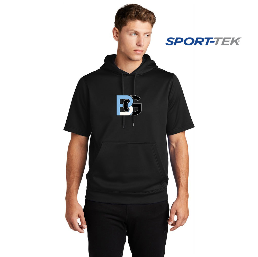Sport-Tek Sport-Wick Fleece Short Sleeve Hooded Pullover - Lightning Baseball