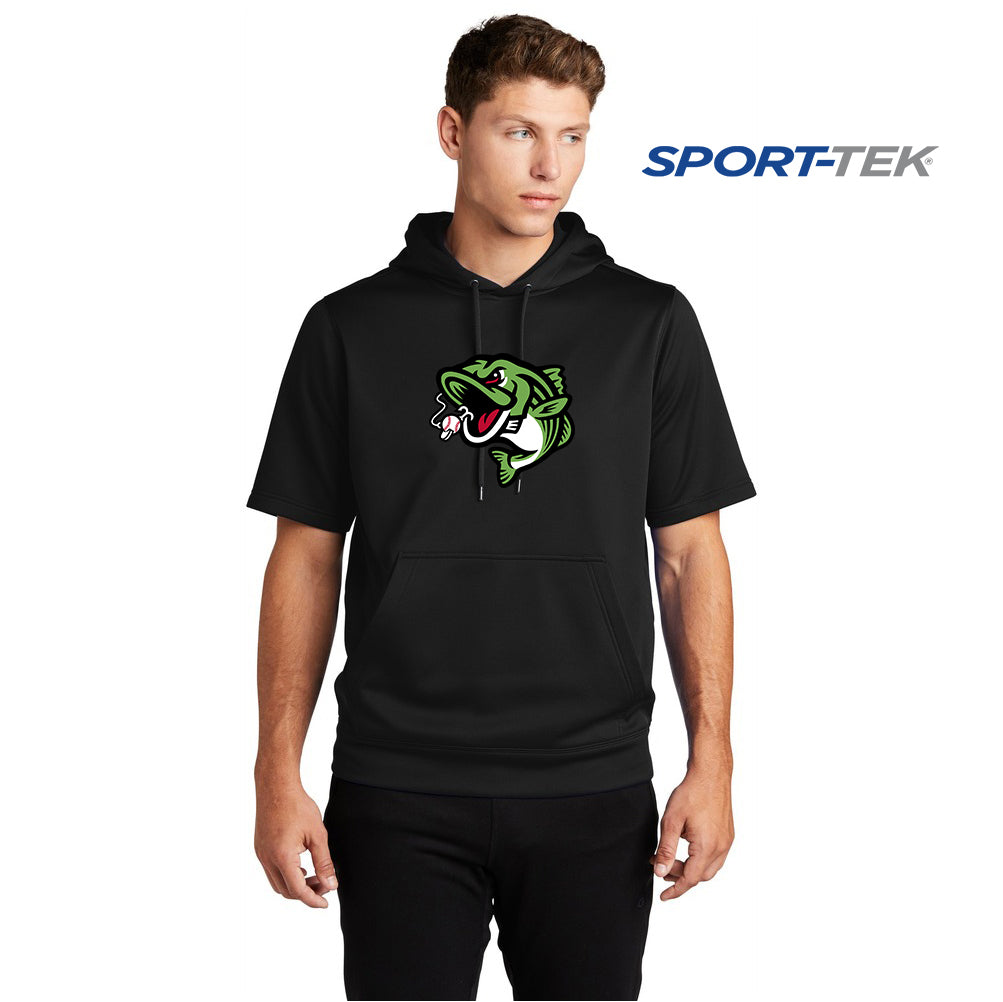 Sport-Tek Sport-Wick Fleece Short Sleeve Hooded Pullover - RBA Stripers Baseball