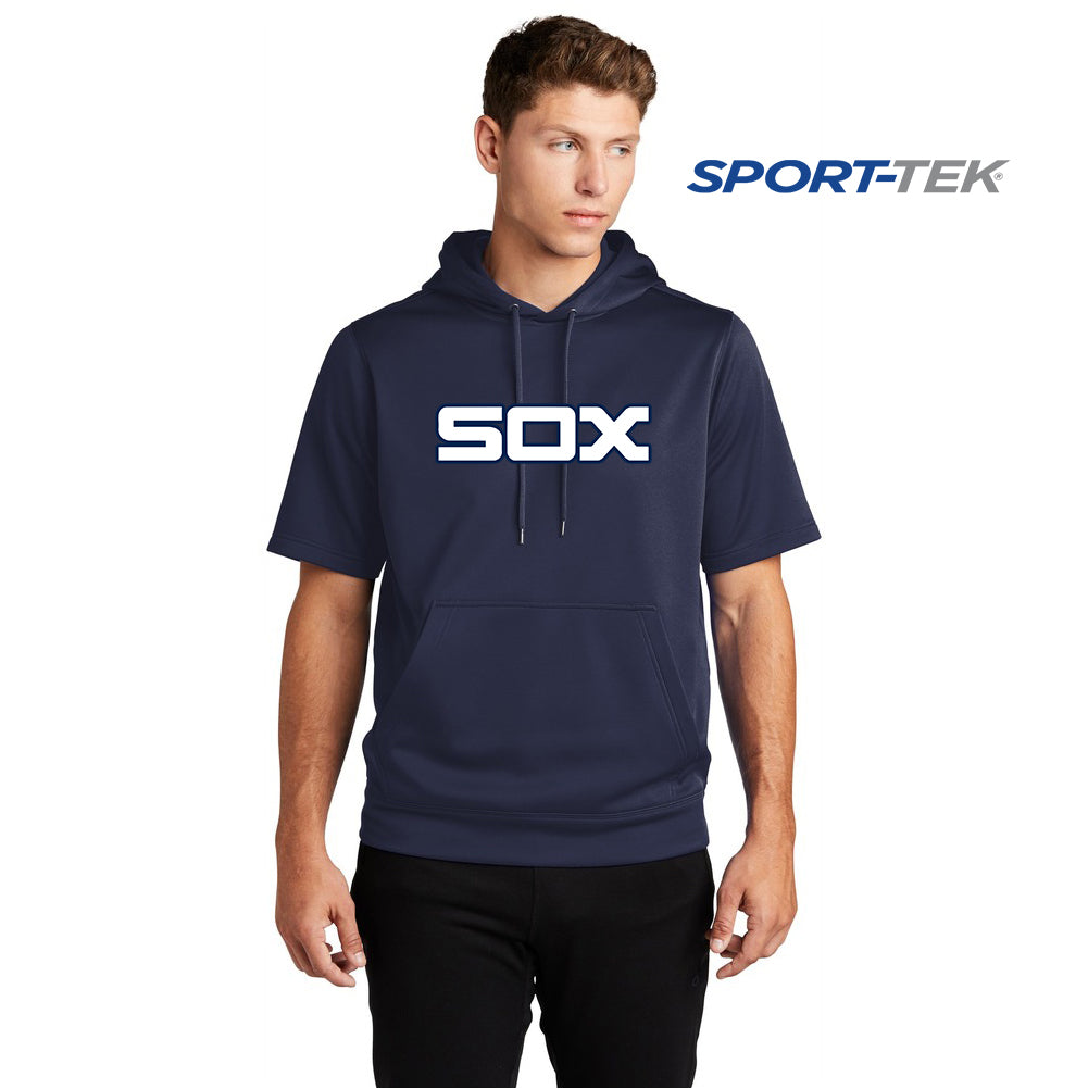Sport-Tek Sport-Wick Fleece Short Sleeve Hooded Pullover - Blue Sox
