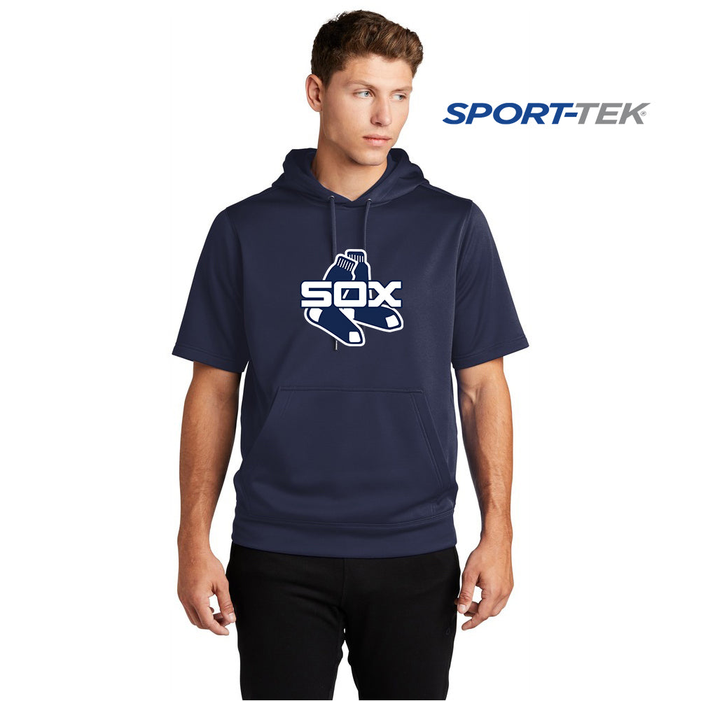 Sport-Tek Sport-Wick Fleece Short Sleeve Hooded Pullover - Blue Sox
