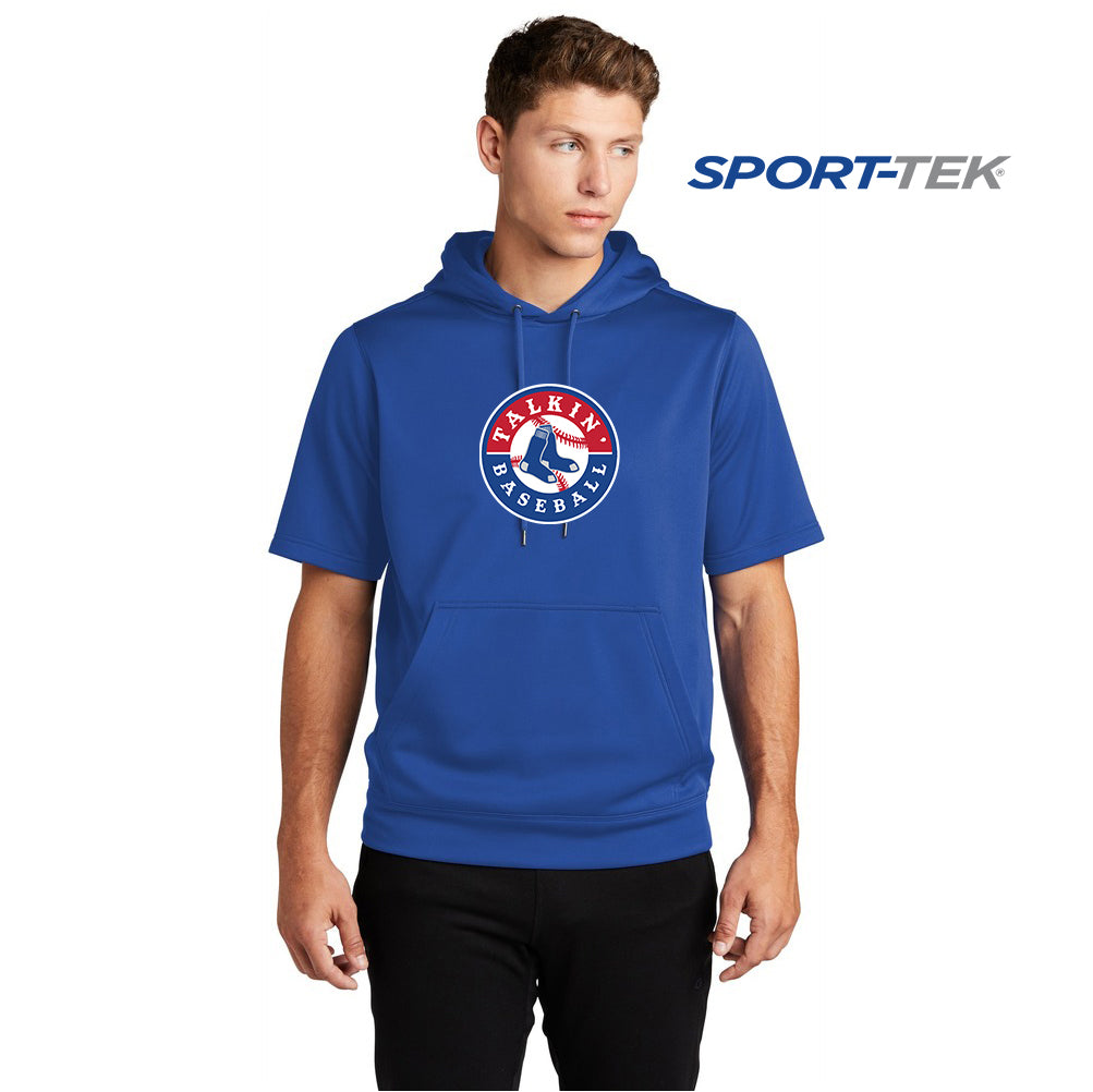Sport-Tek Sport-Wick Fleece Short Sleeve Hooded Pullover - Talkin Baseball