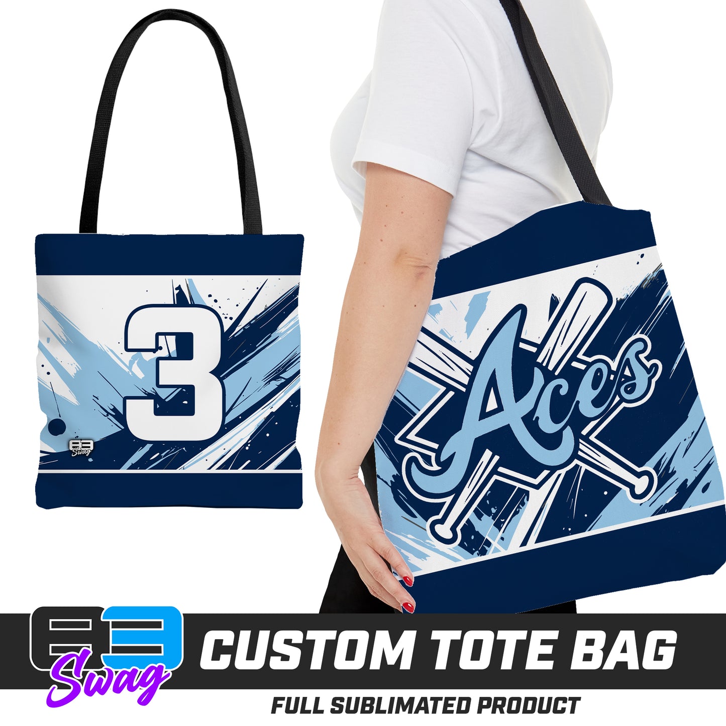 Large Tote Bag - Aces Baseball