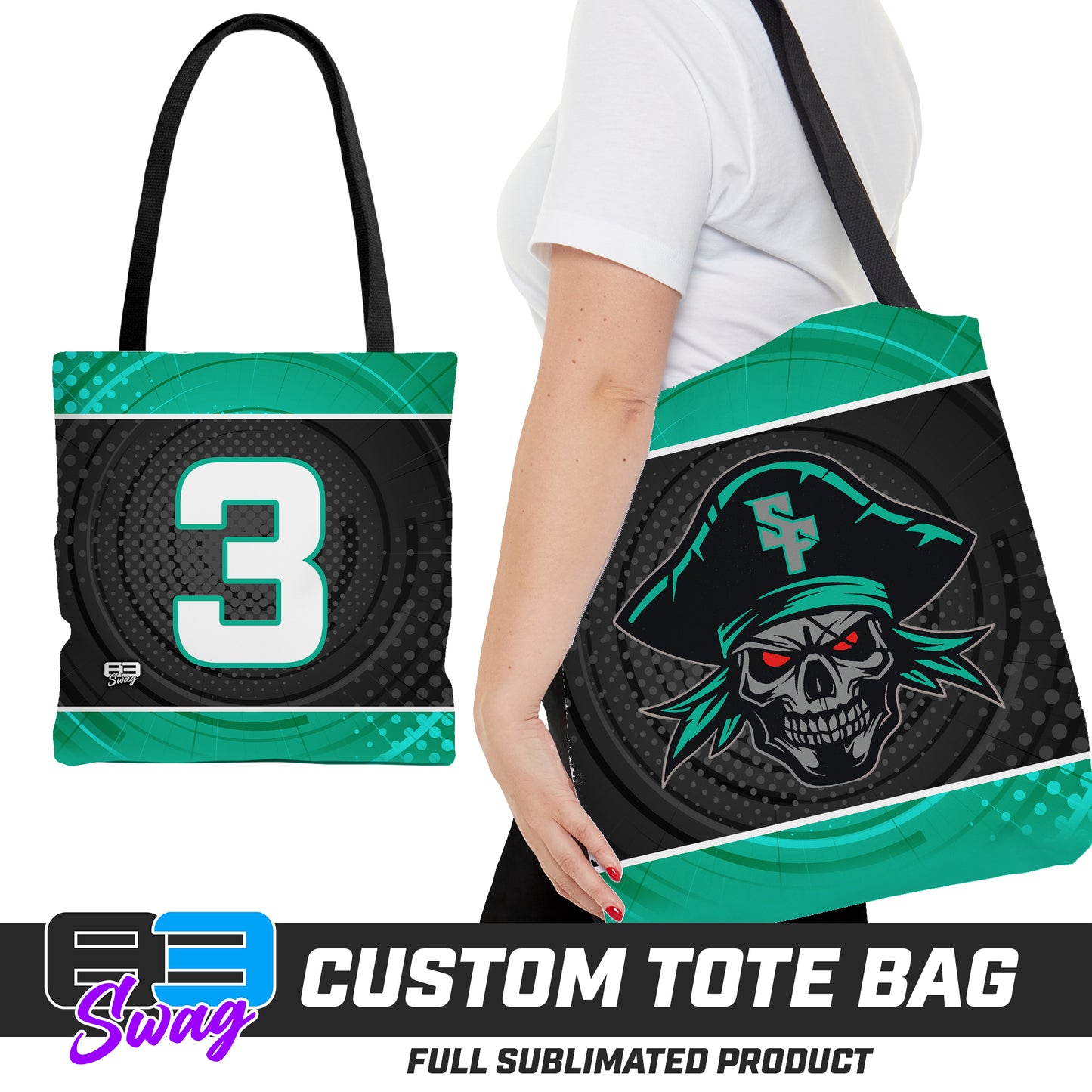 CUSTOM - Large Tote Bag - South Florida Pirates