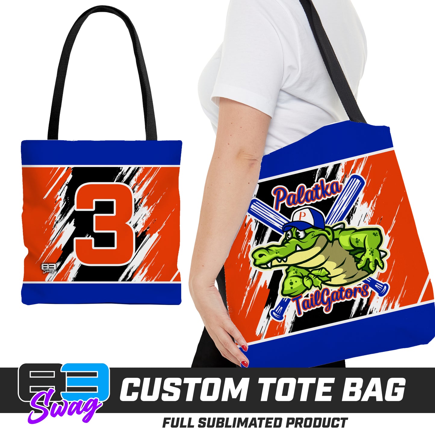 Large Tote Bag - Palatka TailGators Baseball - 2024 FALL EDITION