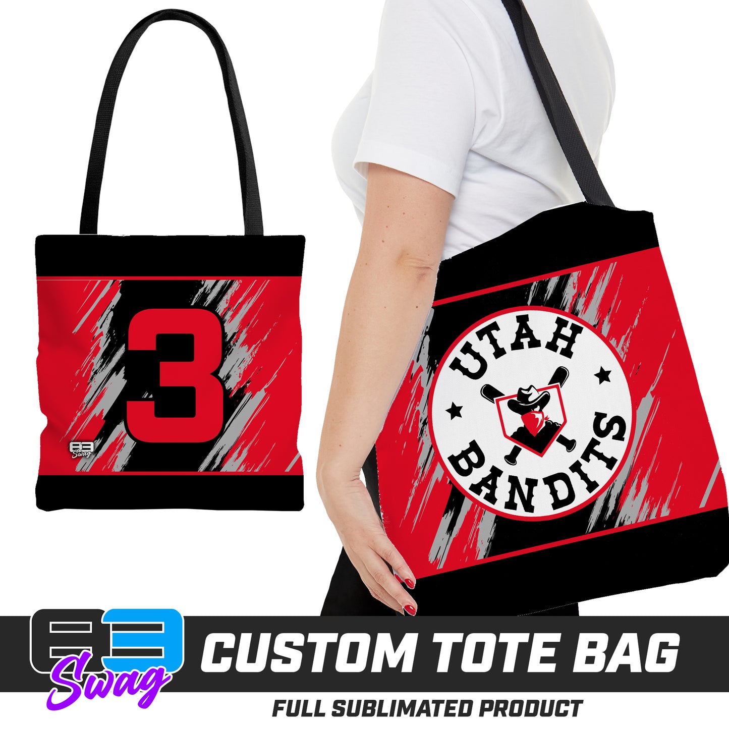Large Tote Bag - Utah Bandits Baseball