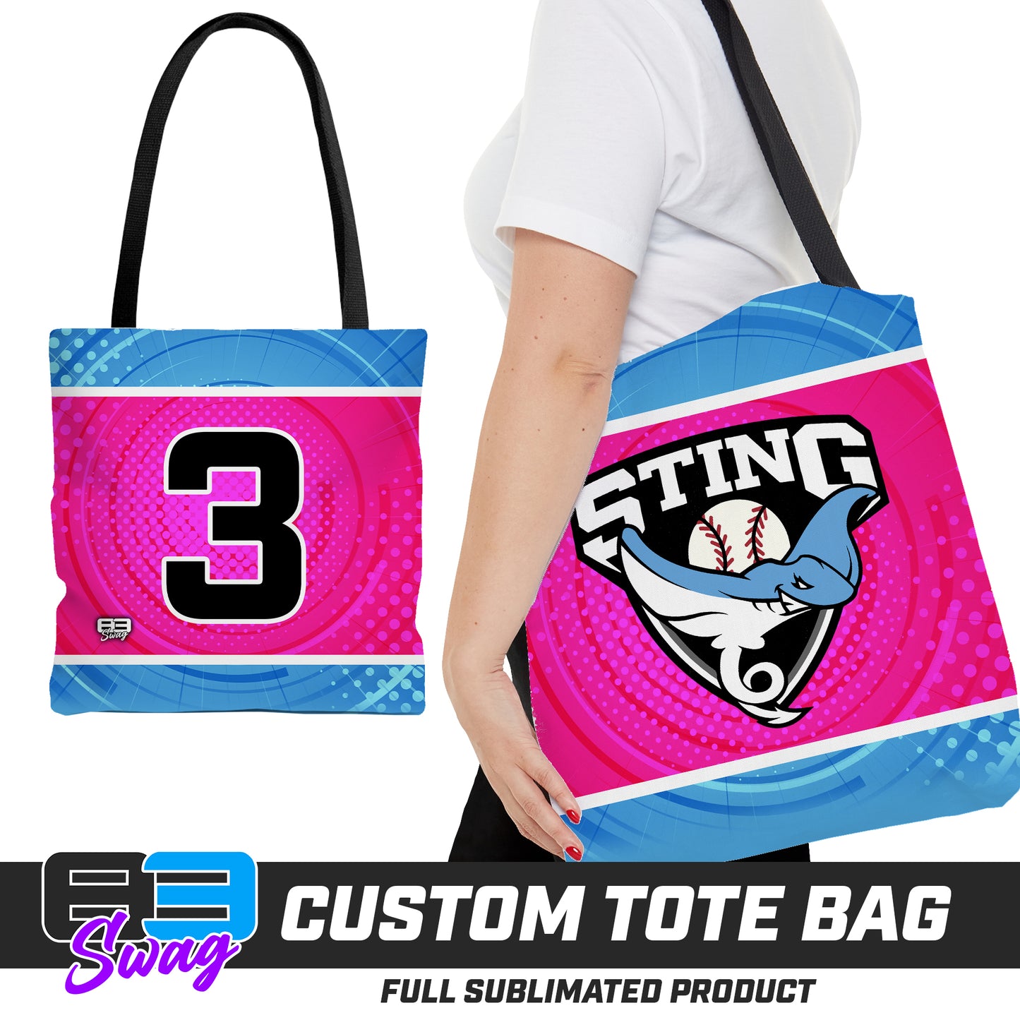 CUSTOM - Large Tote Bag - Southwest Sting Baseball