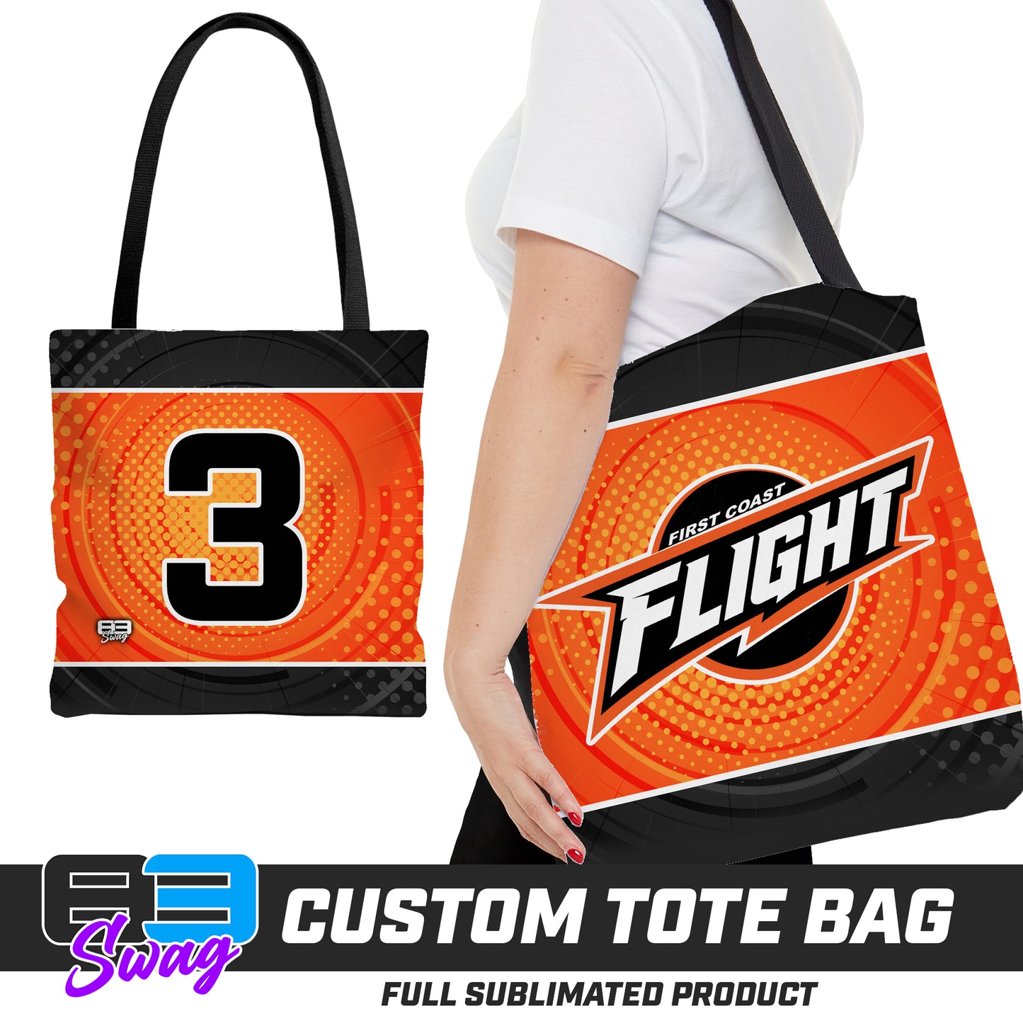 CUSTOM - Large Tote Bag - FCF Flight Baseball