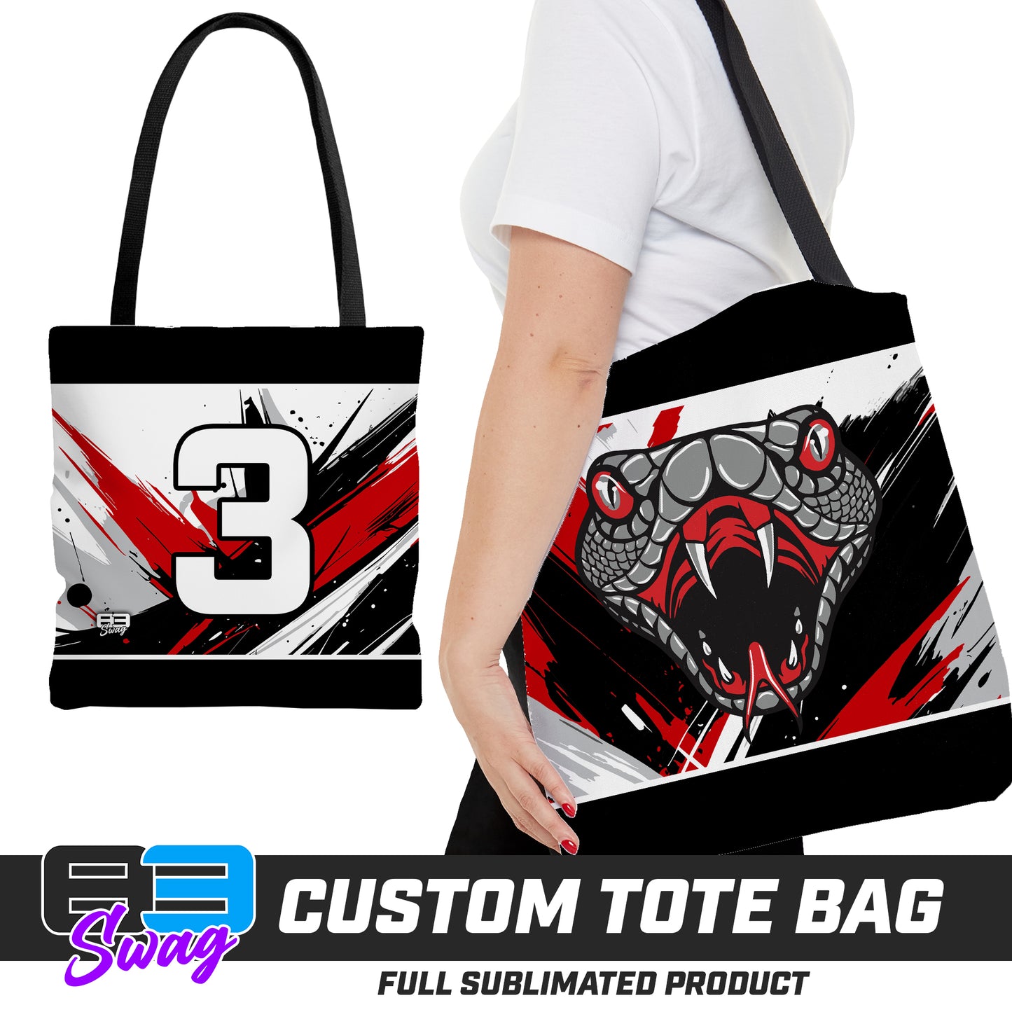 Large Tote Bag - Black Creek Cottonmouths