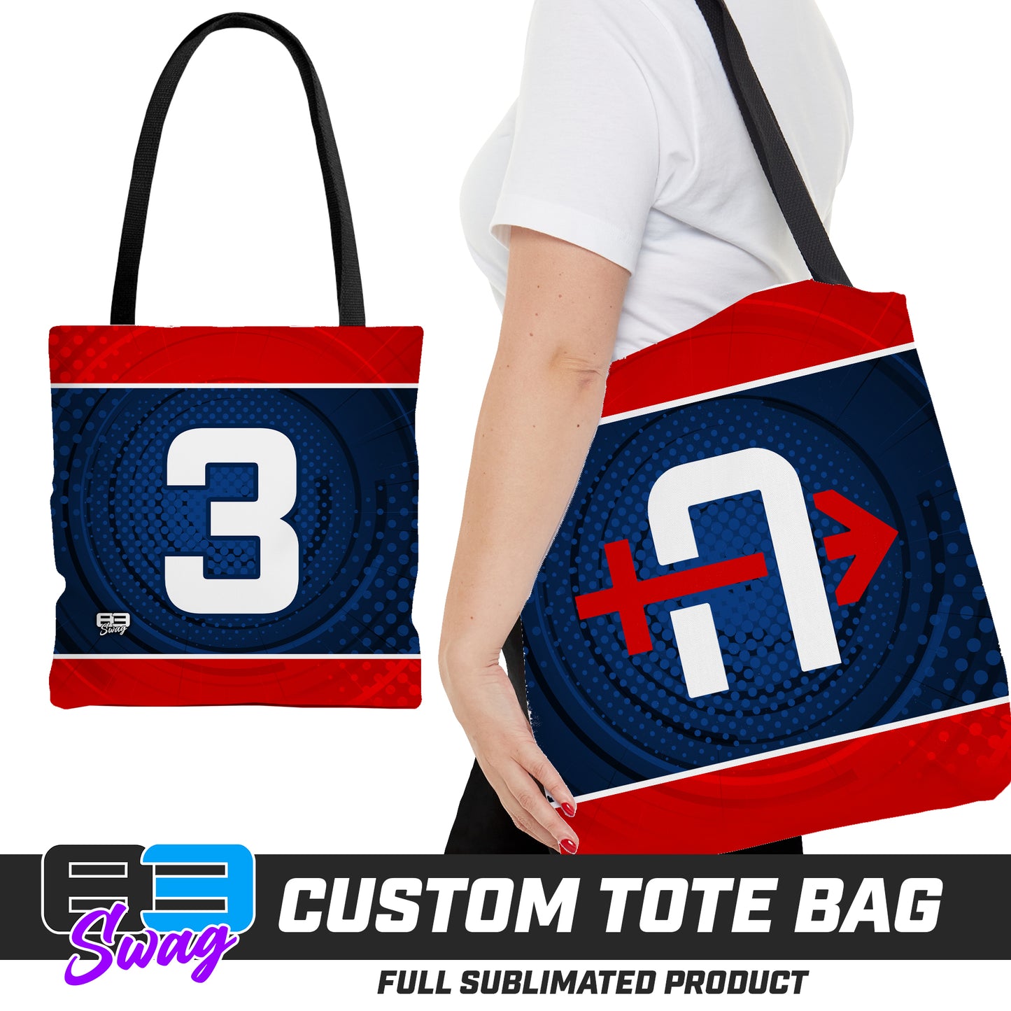 CUSTOM - Large Tote Bag - Arrows Baseball