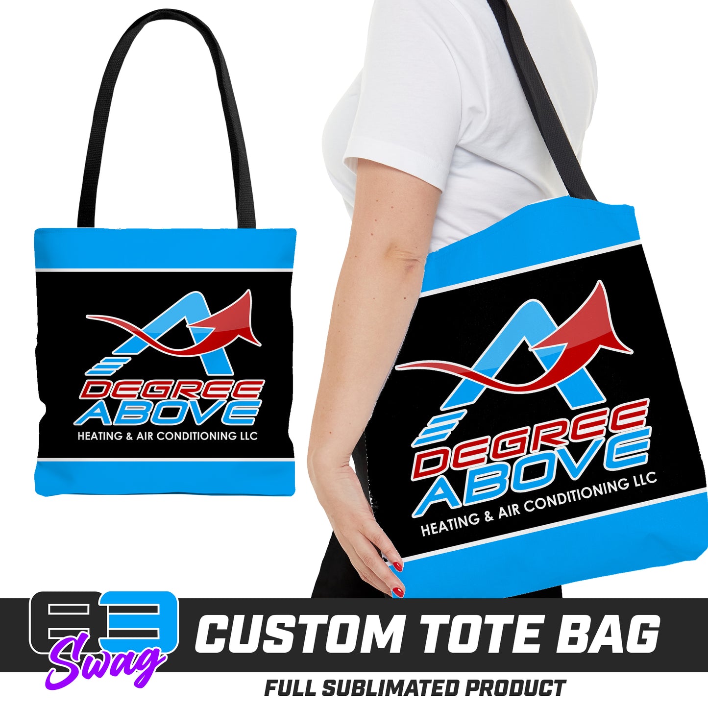 CUSTOM - Large Tote Bag - A Degree Above