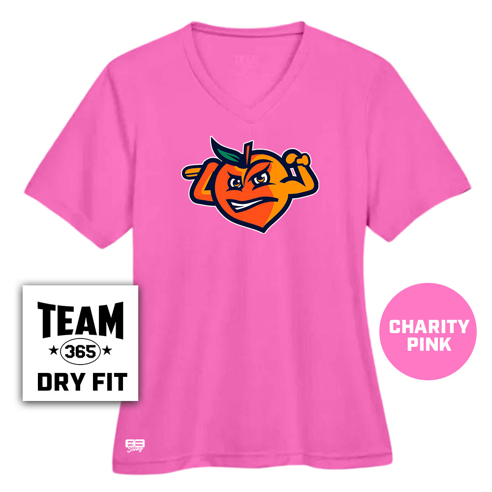 Performance Women's Shirt - Peach Clobbers Baseball