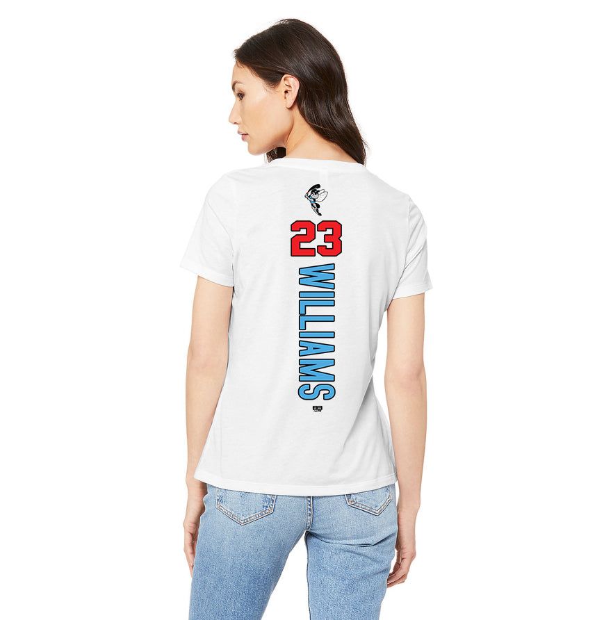 Bella + Canvas 6415 Ladies' Relaxed Triblend V-Neck T-Shirt - NBC Gnats Baseball