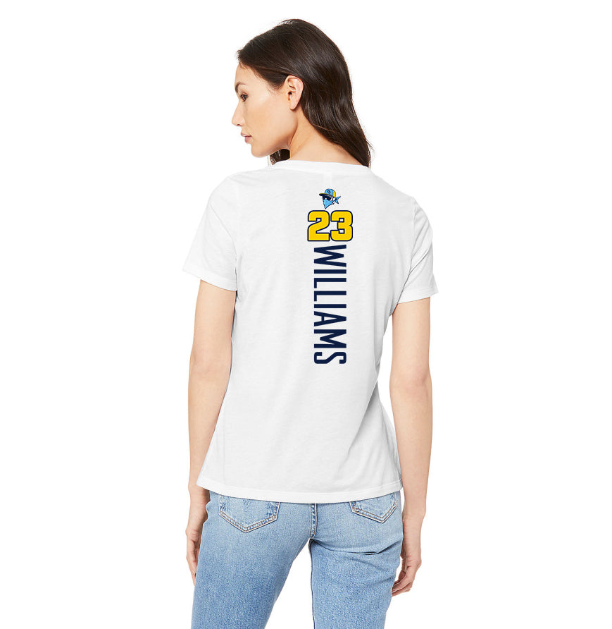 Bella + Canvas 6415 Ladies' Relaxed Triblend V-Neck T-Shirt - Bold City Bandits Baseball