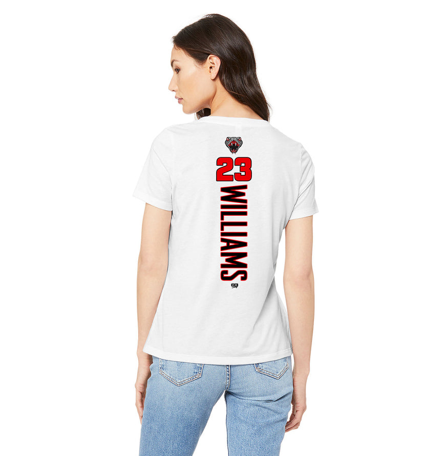 Bella + Canvas 6415 Ladies' Relaxed Triblend V-Neck T-Shirt - Black Creek Cottonmouths