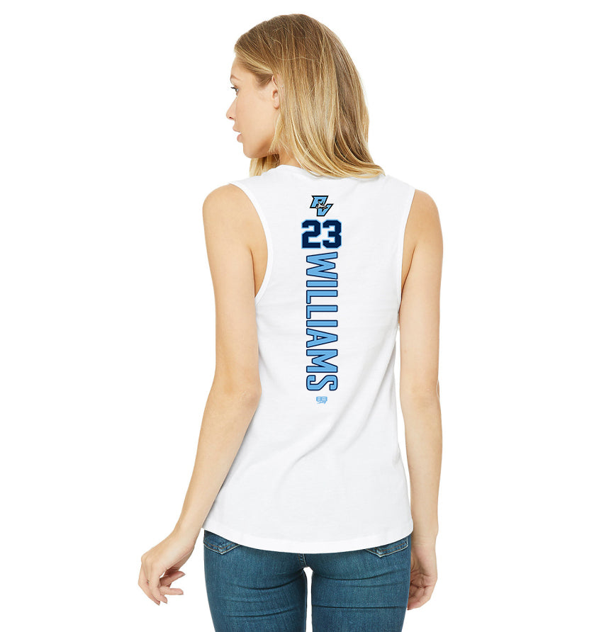 Bella + Canvas B6003 Women's Jersey Muscle Tank - PVAA Sharks Baseball