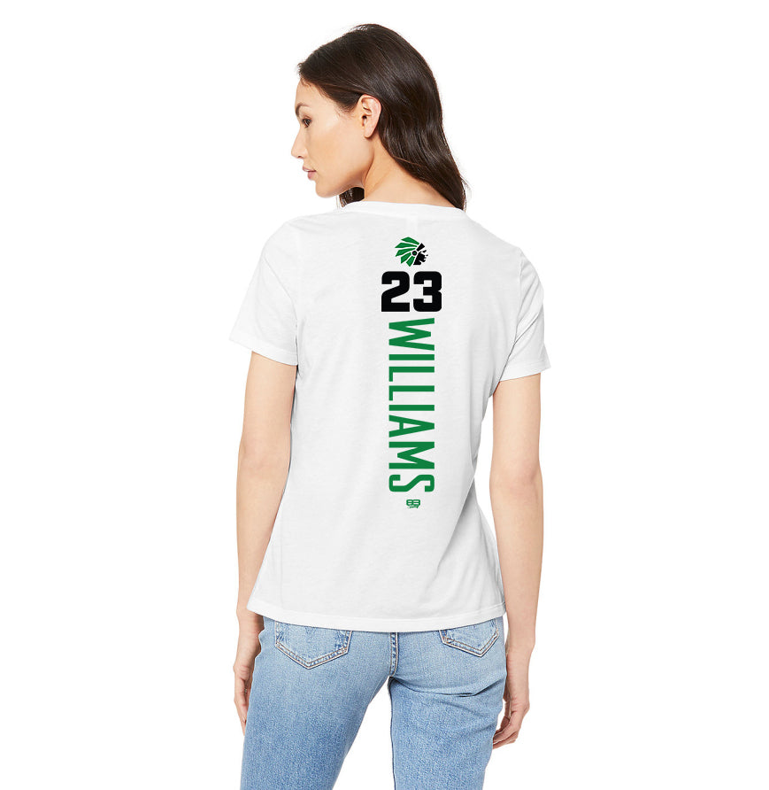 Bella + Canvas 6415 Ladies' Relaxed Triblend V-Neck T-Shirt - Hopatcong Warriors Football & Cheer