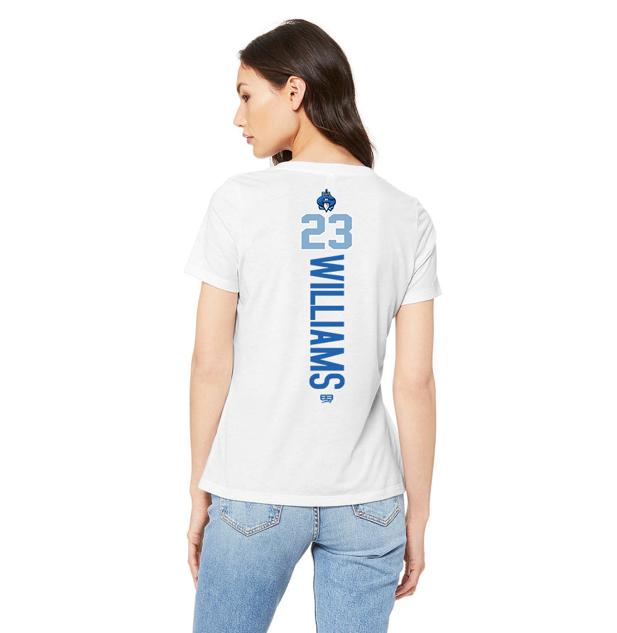 Bella + Canvas 6415 Ladies' Relaxed Triblend V-Neck T-Shirt - Georgia Titans Elite Baseball