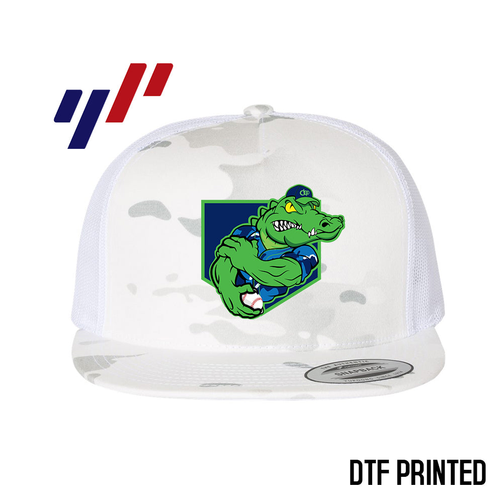 Yupoong 6006 Adult 5-Panel Classic Trucker Hat - DTF PRINTED - OBP - Swamp Kings