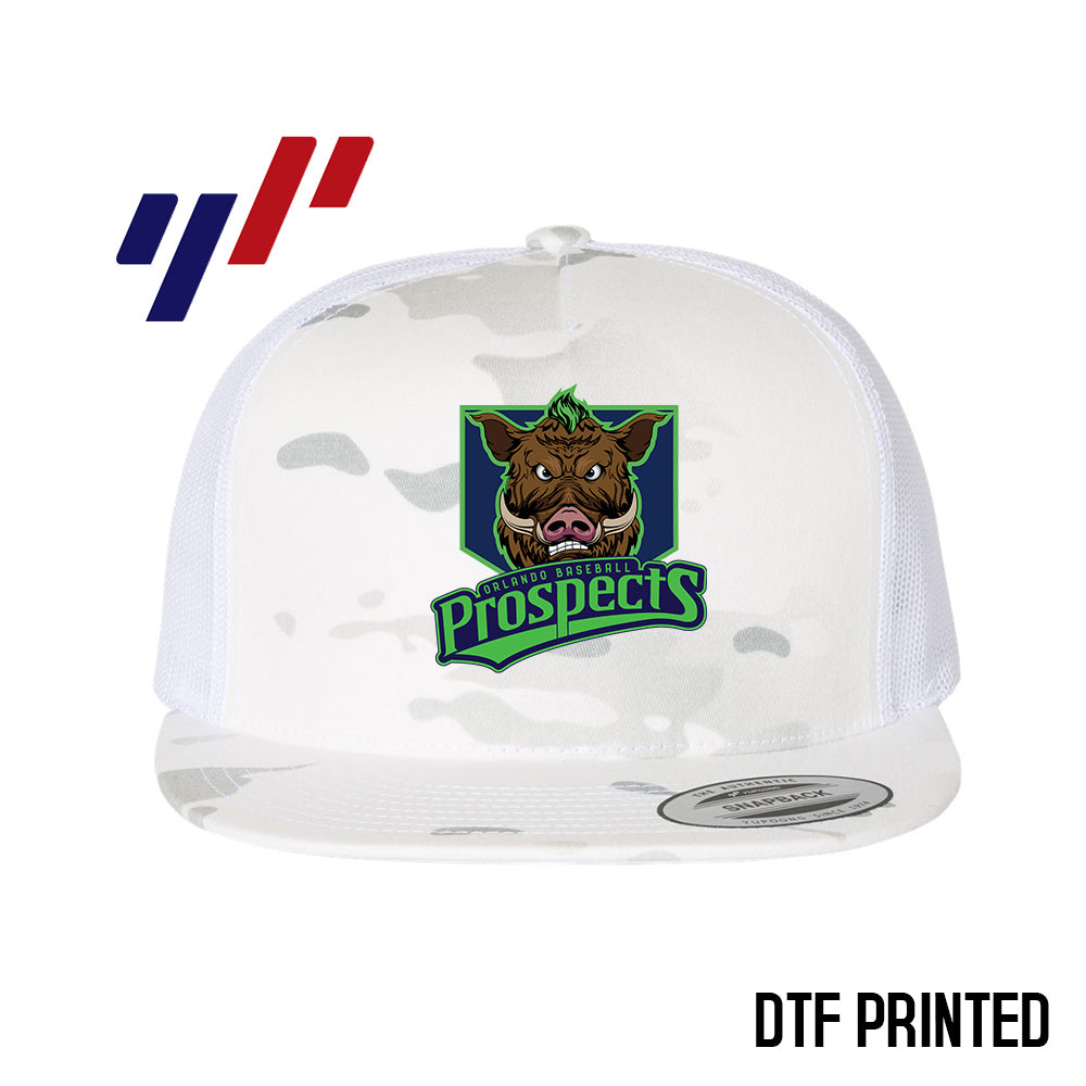 Yupoong 6006 Adult 5-Panel Classic Trucker Hat - DTF PRINTED - OBP - War Hogs