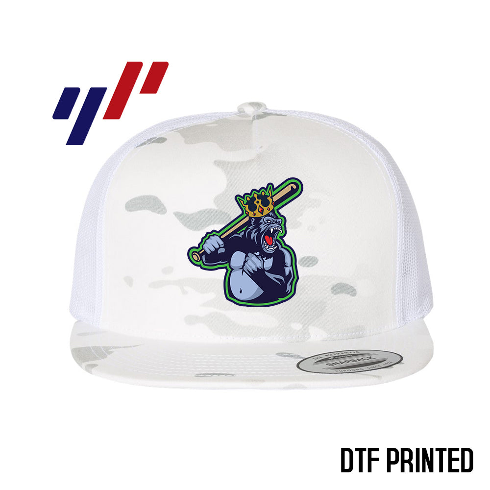 Yupoong 6006 Adult 5-Panel Classic Trucker Hat - DTF PRINTED - Orlando Baseball Prospects - Gorilla Kings