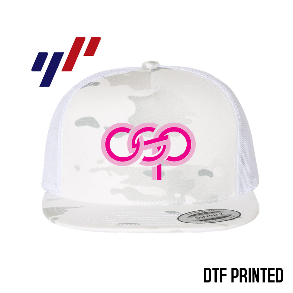 Yupoong 6006 Adult 5-Panel Classic Trucker Hat - DTF PRINTED - OSP Gorilla Queens Softball