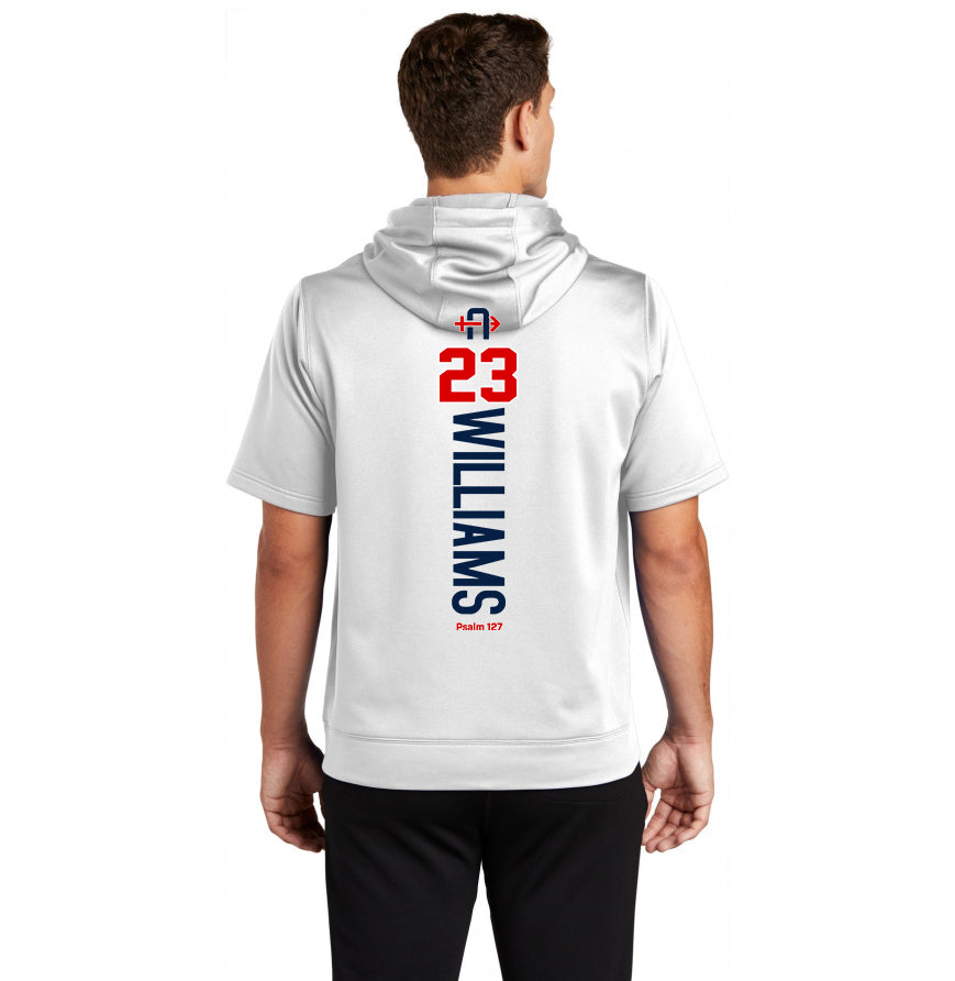 Sport-Tek Sport-Wick Fleece Short Sleeve Hooded Pullover ST251 -Arrows Baseball