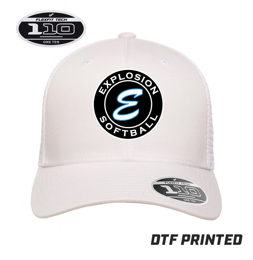 Flexfit 110M Adult 110reg Mesh Cap DTF PRINTED - Explosion Softball