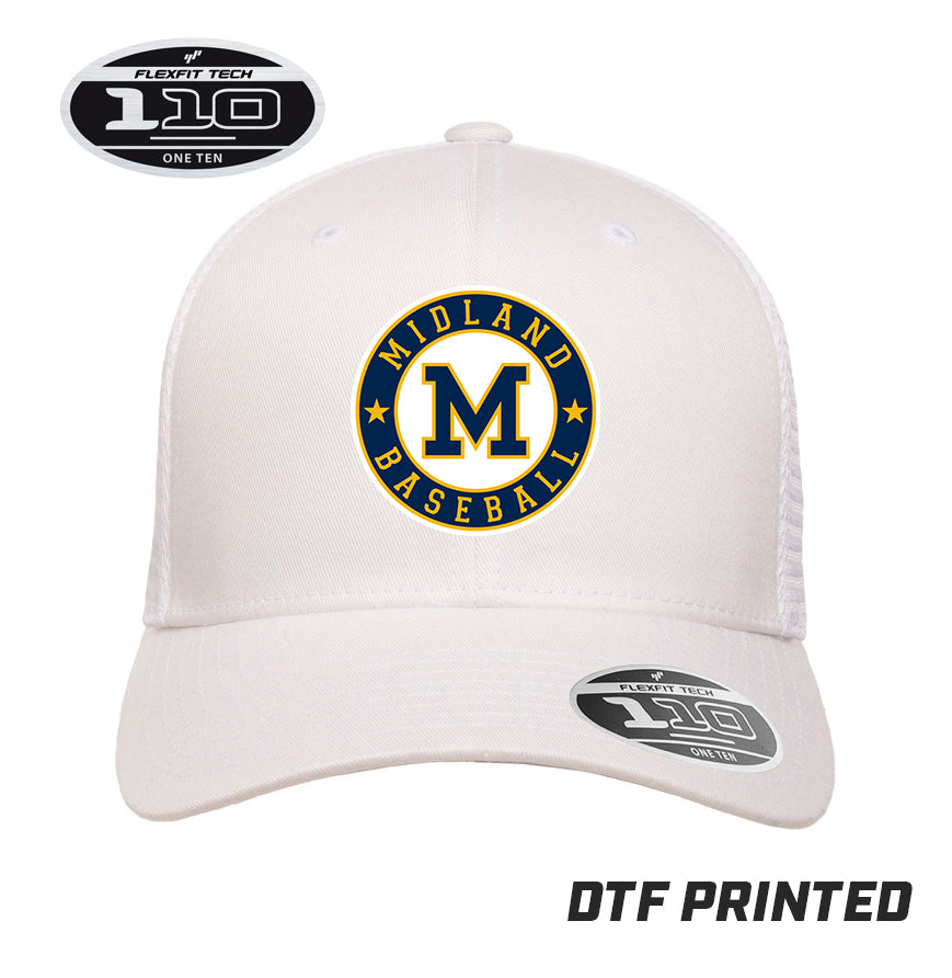 Flexfit 110M Adult 110reg Mesh Cap DTF PRINTED - Midland Baseball
