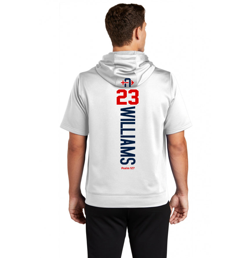 Sport-Tek Sport-Wick Fleece Short Sleeve Hooded Pullover ST251 -Arrows Baseball