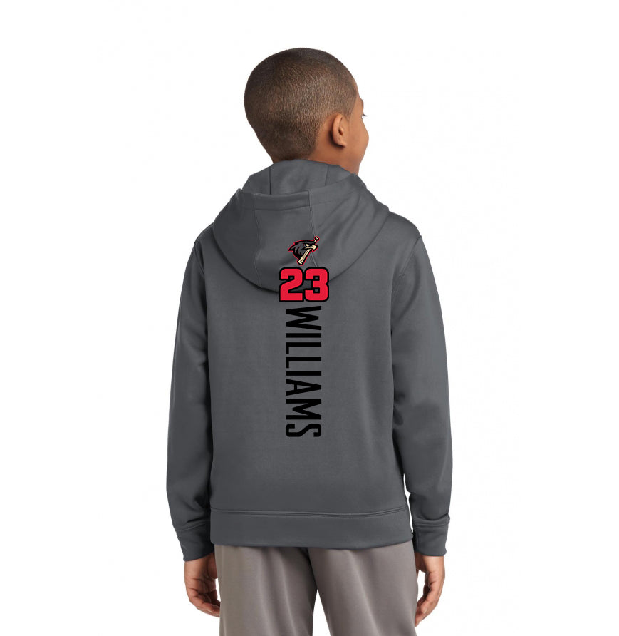 Sport-Tek Youth Sport-Wick Fleece Hooded Pullover YST244 - MSA Redtails Baseball