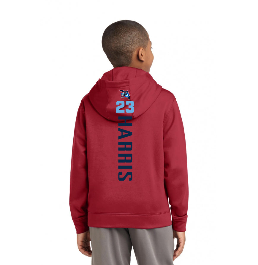 Sport-Tek Youth Sport-Wick Fleece Hooded Pullover YST244 - FCA Blueclaws Baseball