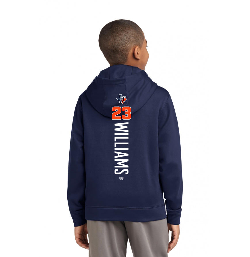 Sport-Tek Youth Sport-Wick Fleece Hooded Pullover YST244 - Dallas Tigers Baseball