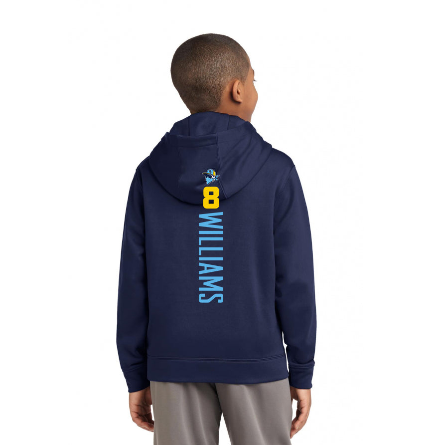 Sport-Tek Youth Sport-Wick Fleece Hooded Pullover YST244 - Bold City Bandits Baseball