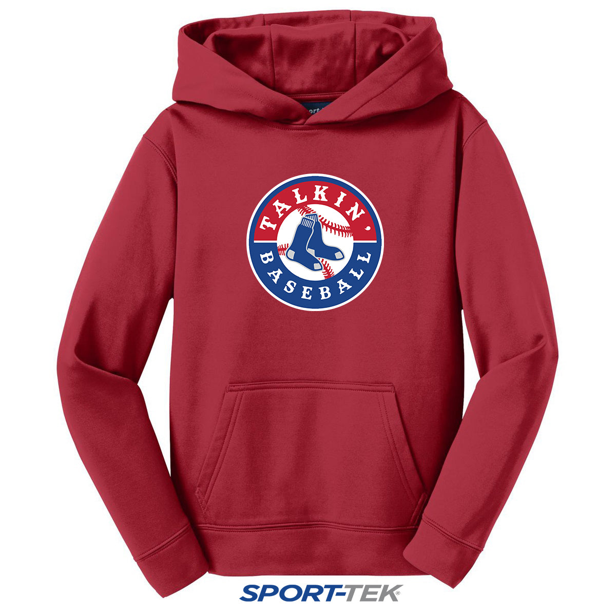 Sport-Tek Youth Sport-Wick Fleece Hooded Pullover - Talkin Baseball