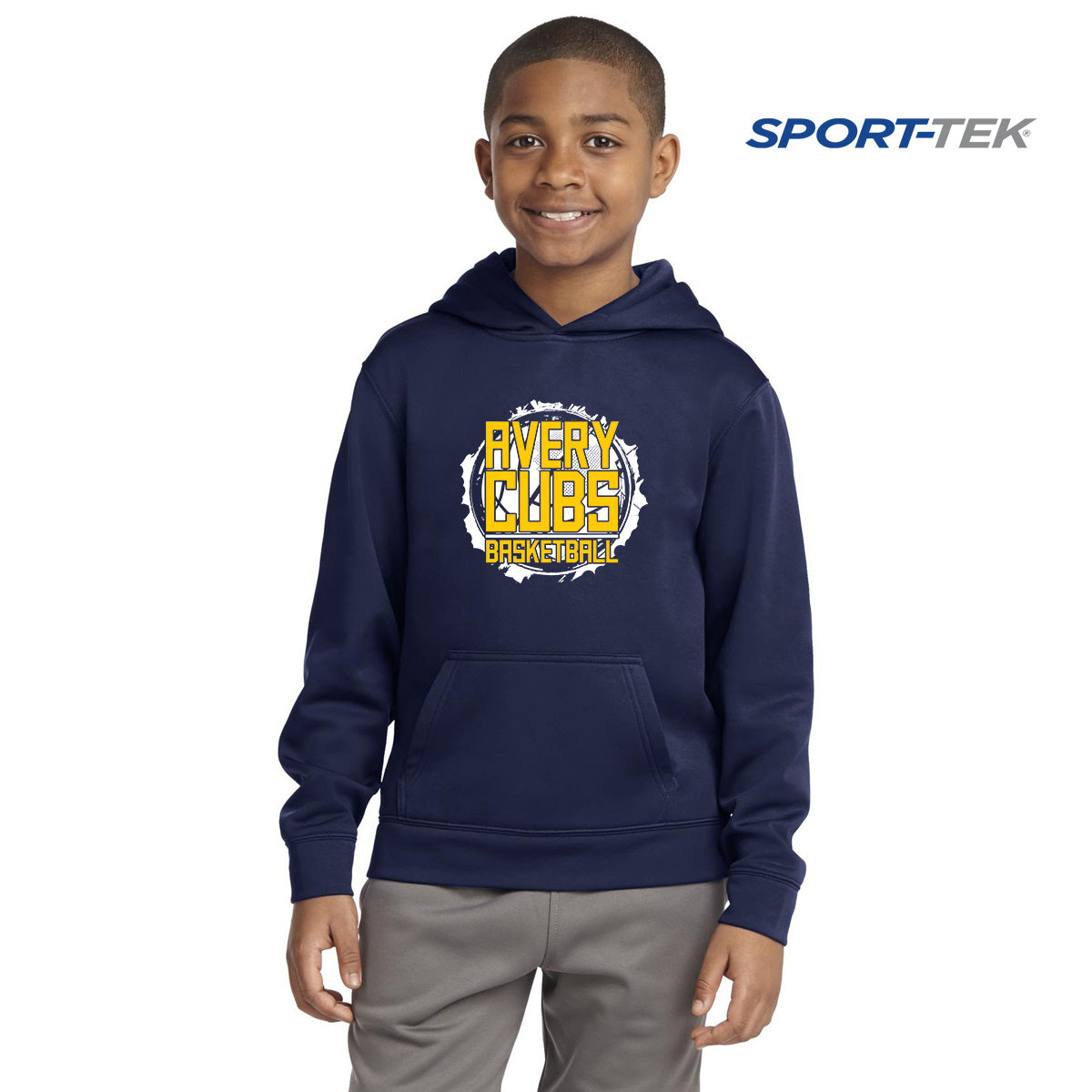 Sport-Tek Youth Sport-Wick Fleece Hooded Pullover - Avery Cubs