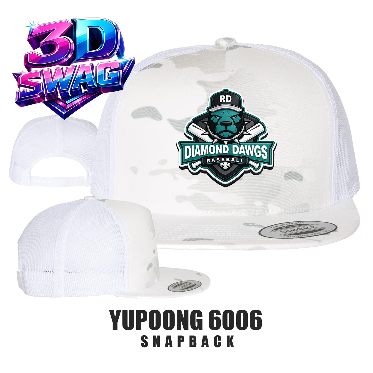 DIAMOND DAWGS - Yupoong 6006 Adult 5-Panel Classic Trucker Cap