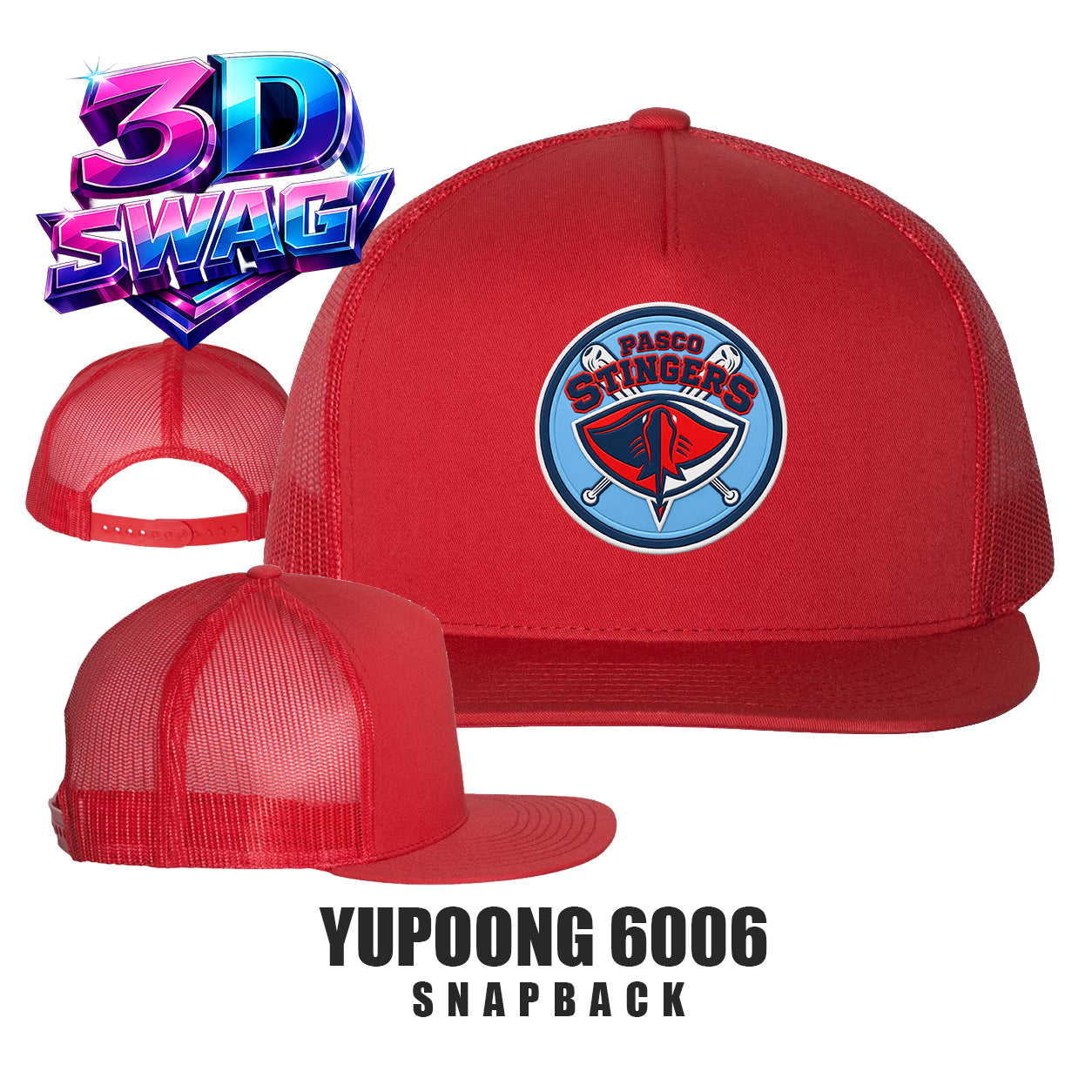 Pasco Stingers Baseball - Yupoong 6006 Adult 5-Panel Classic Trucker Cap