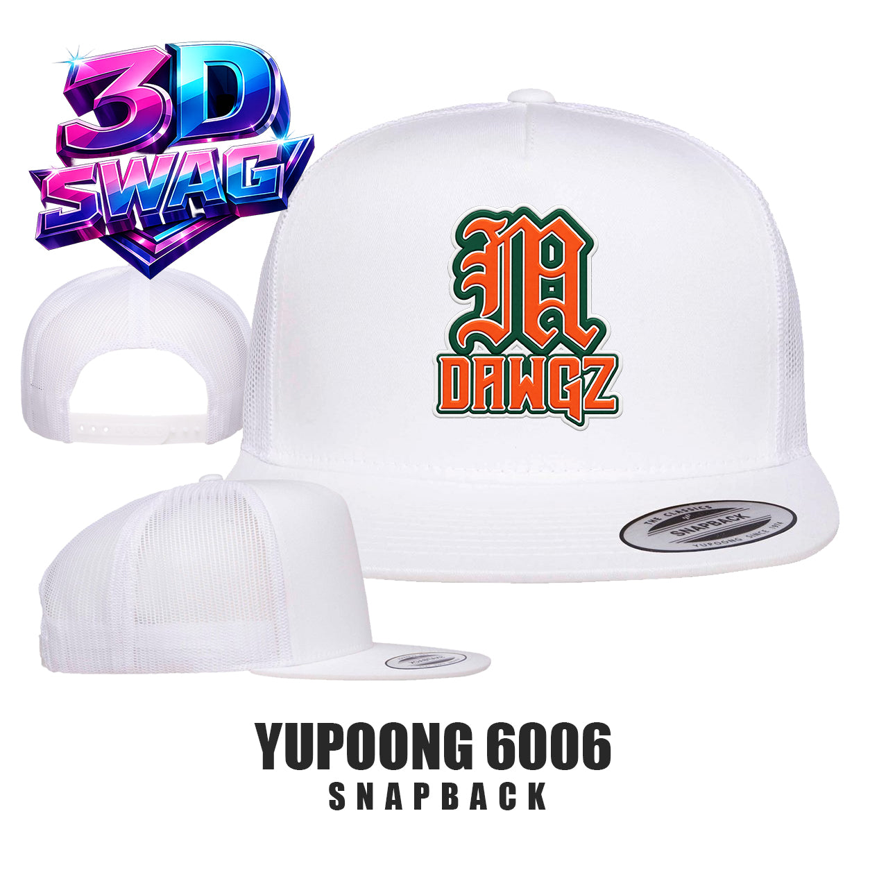 Miami Metro Dawgz - Yupoong 6006 Adult 5-Panel Classic Trucker Cap