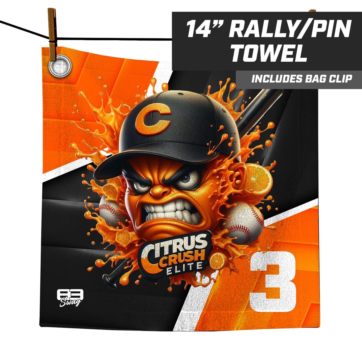Citrus Crush Elite Inc - 14"x14" Rally Towel - 83Swag