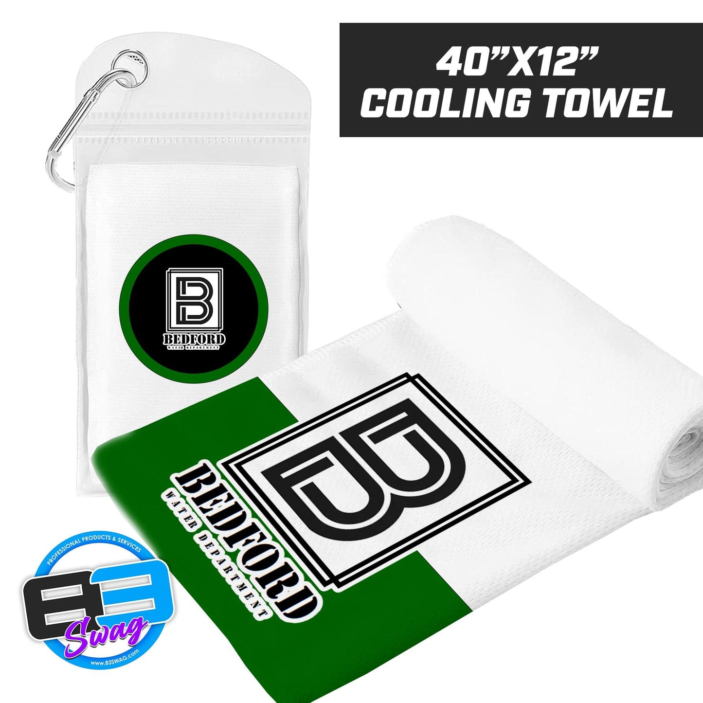 City of Bedford Water Department - 40"x20" Custom Cooling Towel - 83Swag