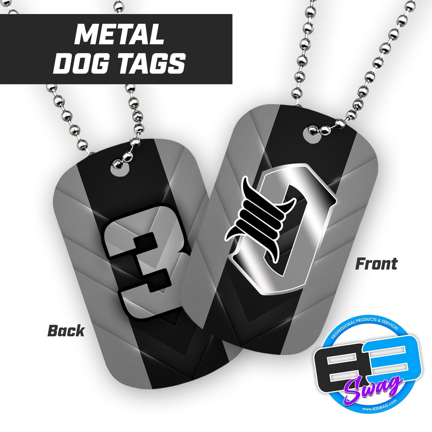 Creeks Outlaws - Double Sided Dog Tags - Includes Chain - 83Swag