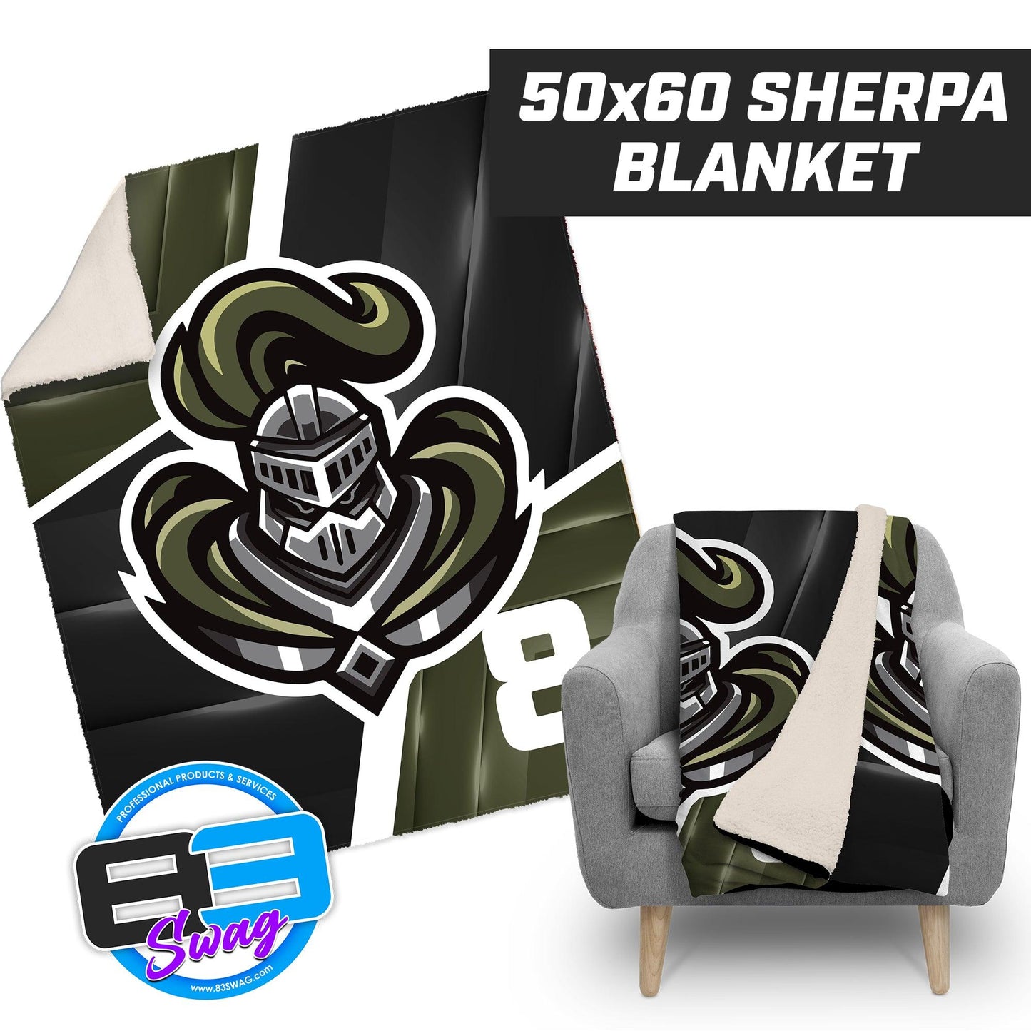 Crusaders Baseball - 50”x60” Plush Sherpa Blanket - 83Swag