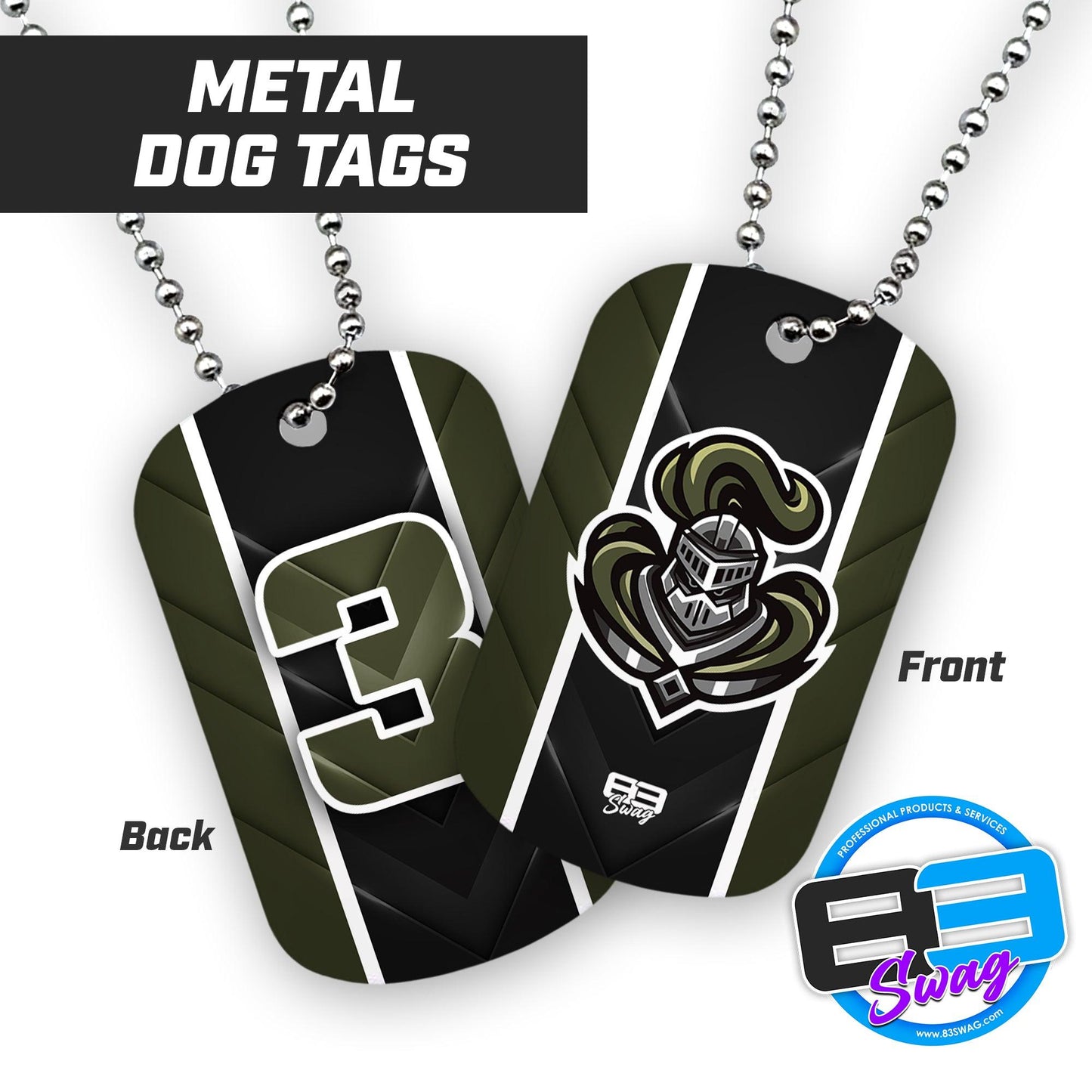 Crusaders Baseball - Double Sided Dog Tags - Includes Chain - 83Swag