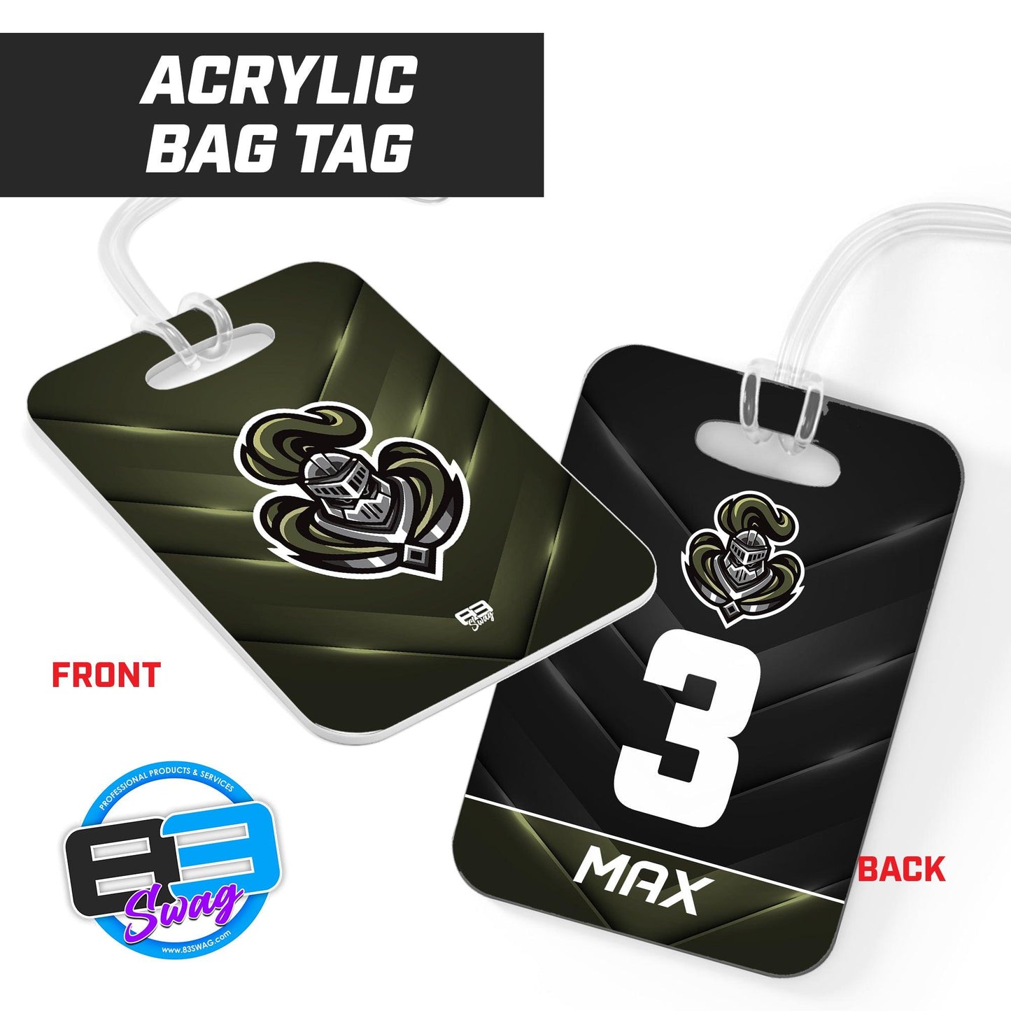 Crusaders Baseball - Hard Acrylic Bag Tag - 83Swag