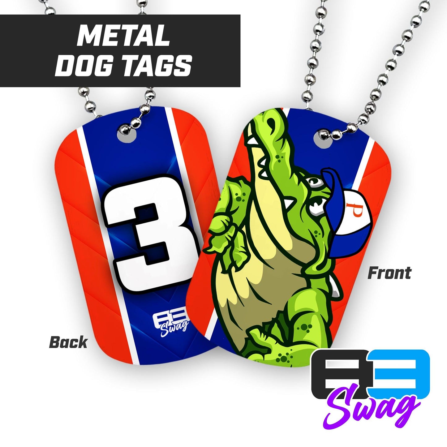 Double Sided Dog Tag - Palatka TailGators Baseball - 83Swag