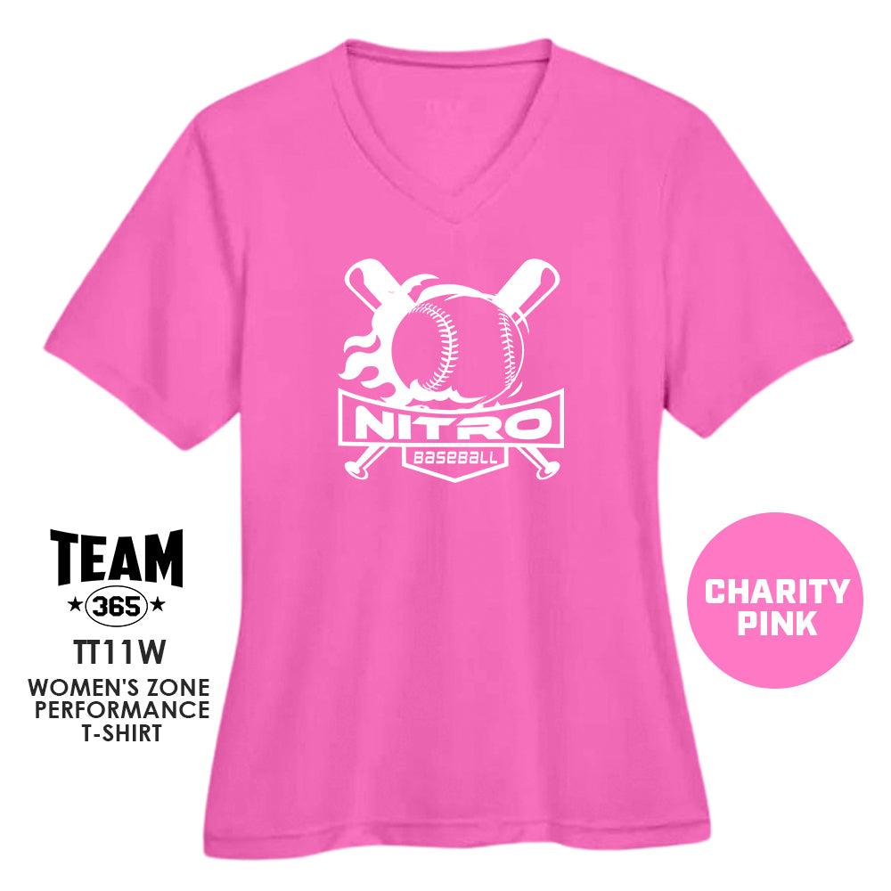 East TN Nitro Baseball 2024 Edition - CHARITY PINK - Cool & Dry Performance Women's Shirt - 83Swag