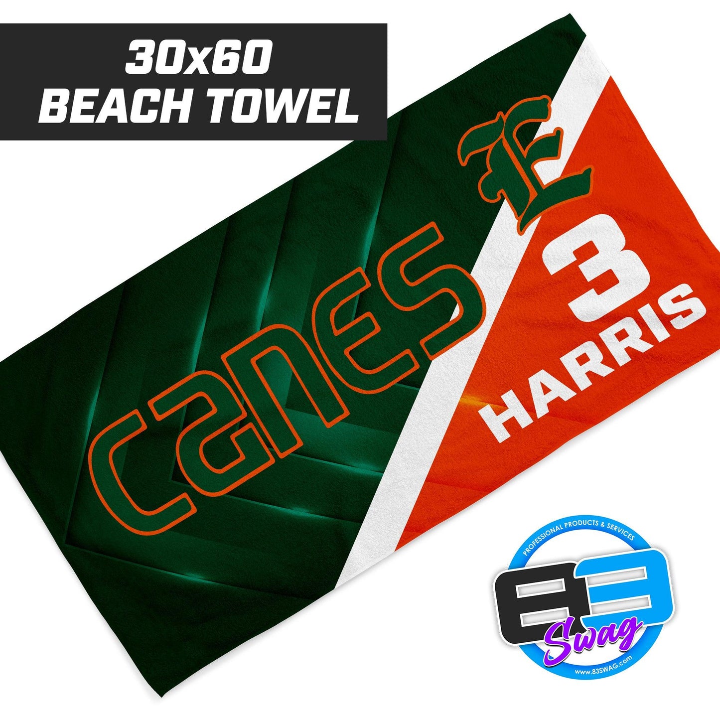 Elkridge Hurricanes - 30"x60" Beach Towel - 83Swag