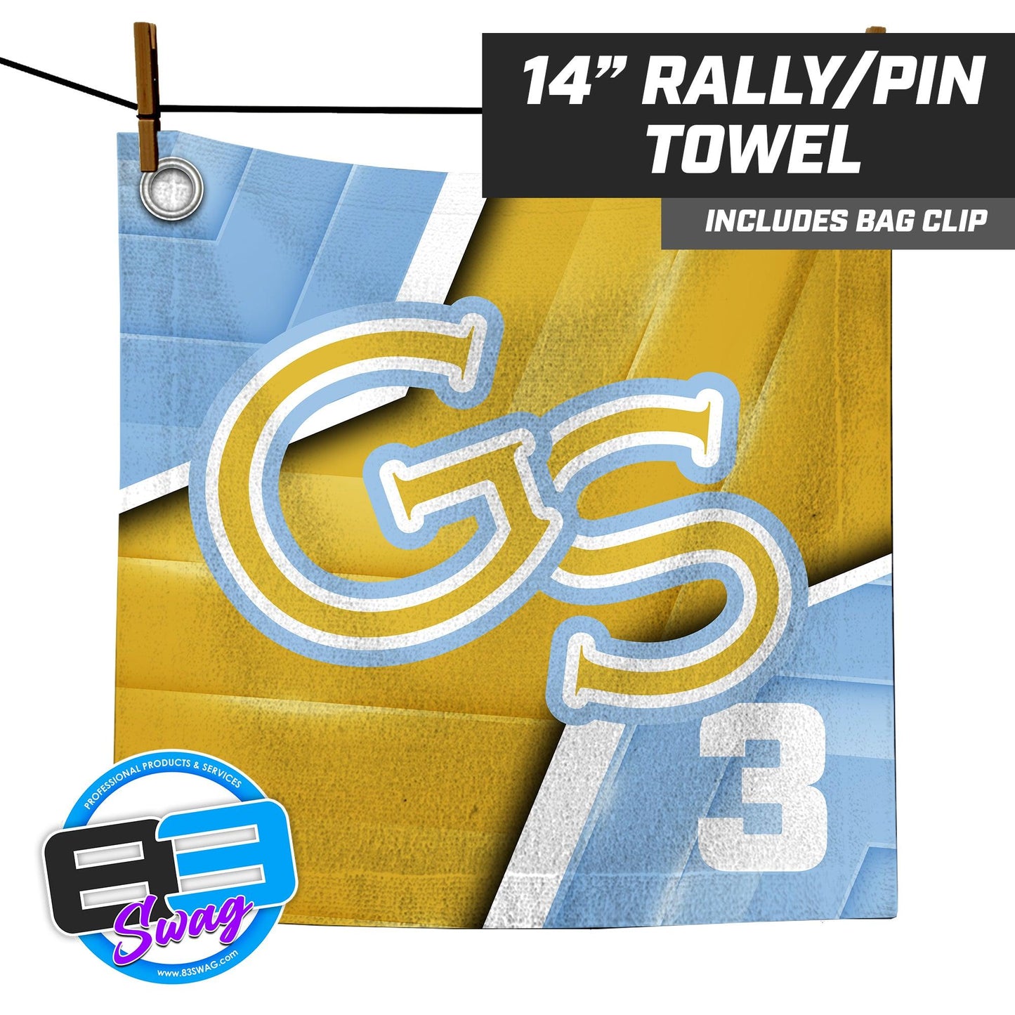 Golden Spikes Baseball - 14"x14" Rally Towel - 83Swag
